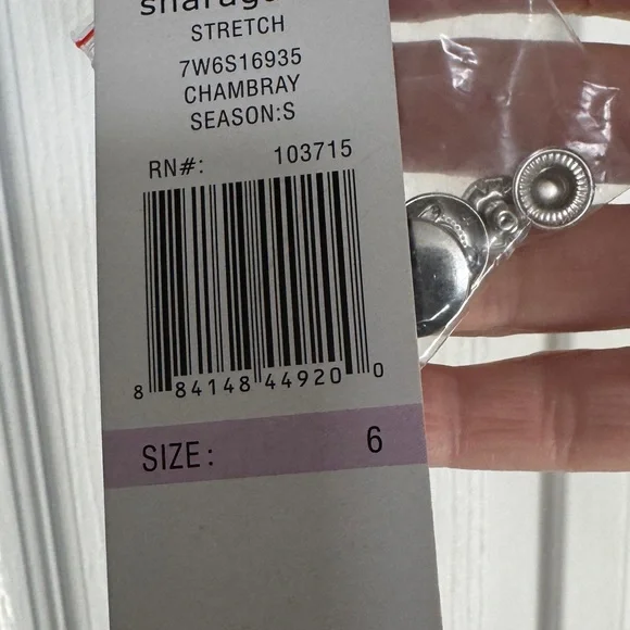 NWT Sharagano | Belted Denim Dress | Sz 6 - Picture 6 of 6